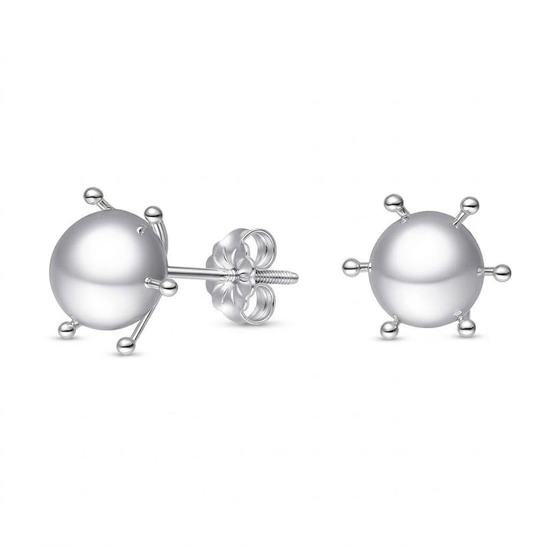 Aros Pegados Canasto Perla Lisa 8 mm