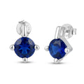 Aros Pegados Circón Azul