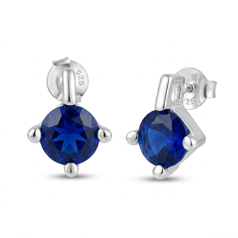 Aros Pegados Circón Azul