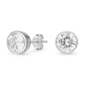 Aros Pegados Circón Blanco Redondo 9 mm