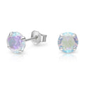 Aros Pegados Circón Circular Tornasol 6 mm