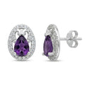 Aros Pegados Circón Púrpura Mariposa 9 mm