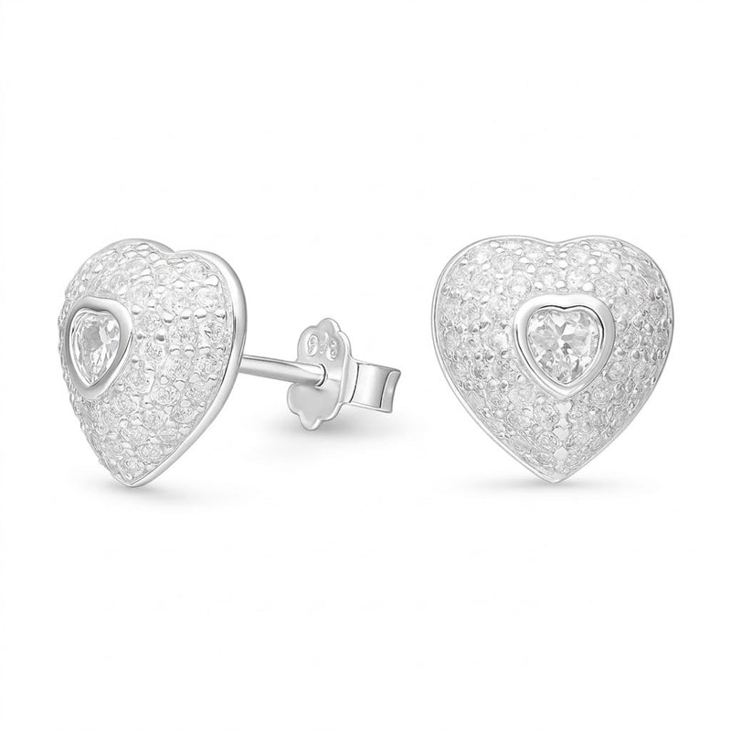 Aros Pegados Corazón Circones