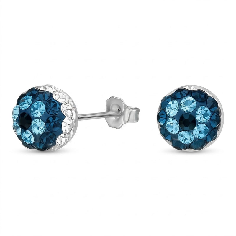 Aros Pegados Cristales Swarovski® Ojo Turco 8 mm