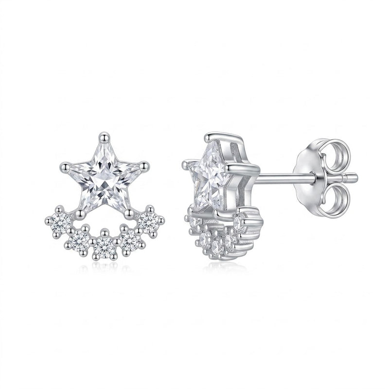 Aros Pegados Estrellas Circones