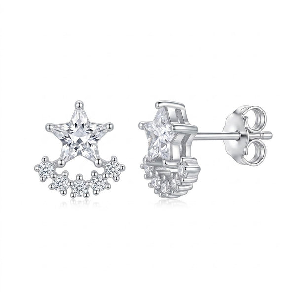 Aros Pegados Estrellas Circones