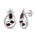 Aros Pegados Gota Circones Rojos