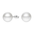 Aros Pegados Perla Blanca Sintética 10 mm