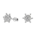 Aros Pegados Perla Canasto Strass Brillante 6 mm