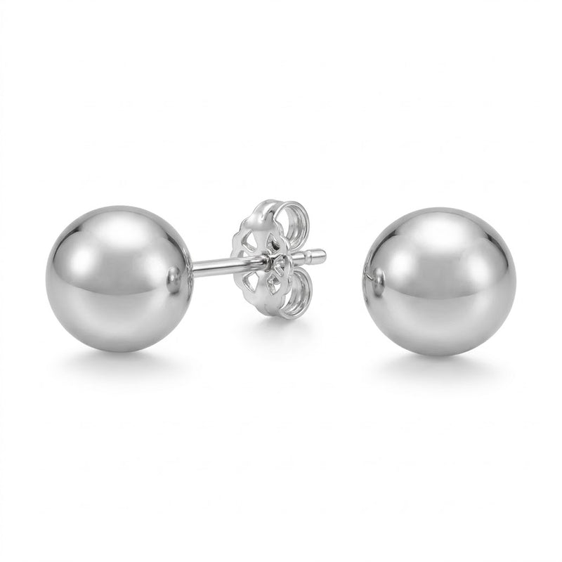 Aros Pegados Perla Lisa 8 mm