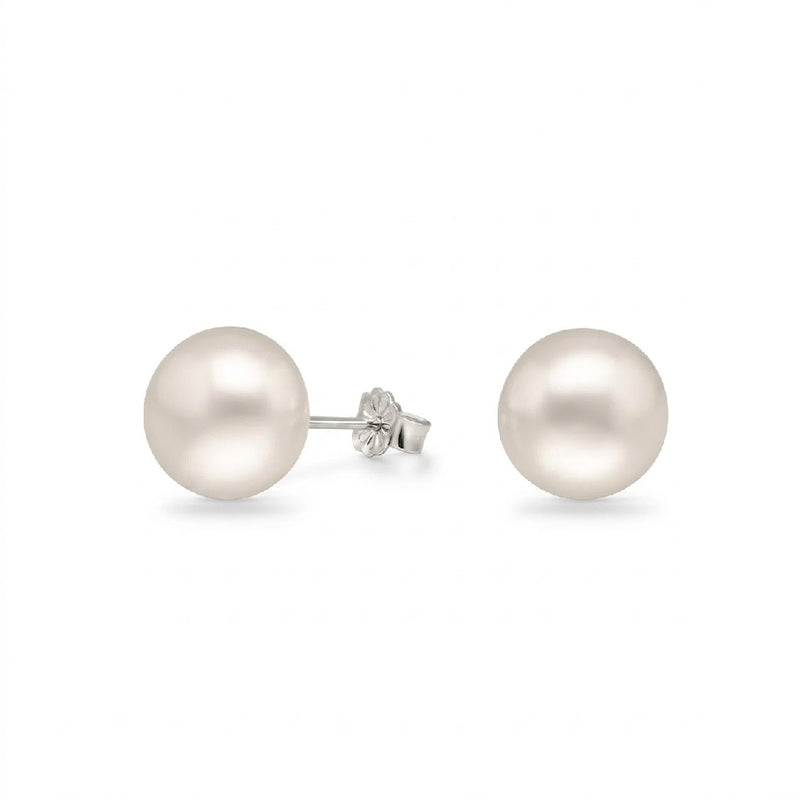 Aros Pegados Perla Piel Río 6 mm