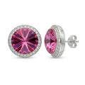 Aros Pegados Rosa Strass Cristales Swarovski®