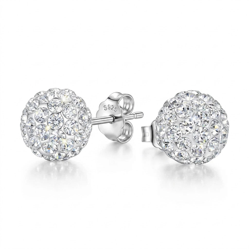 Aros Pegados Strass Brillante 10 mm
