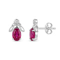 Aros Pegados Tortuga Circón Fucsia