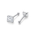 Aros Piercing Circón Rectangular 2 x 3 mm