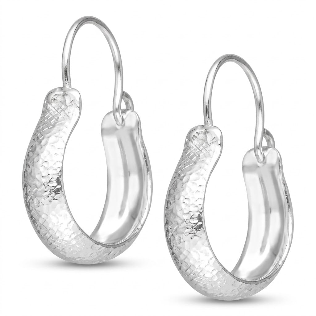 Aros Argollas Bote Martillado 17 mm