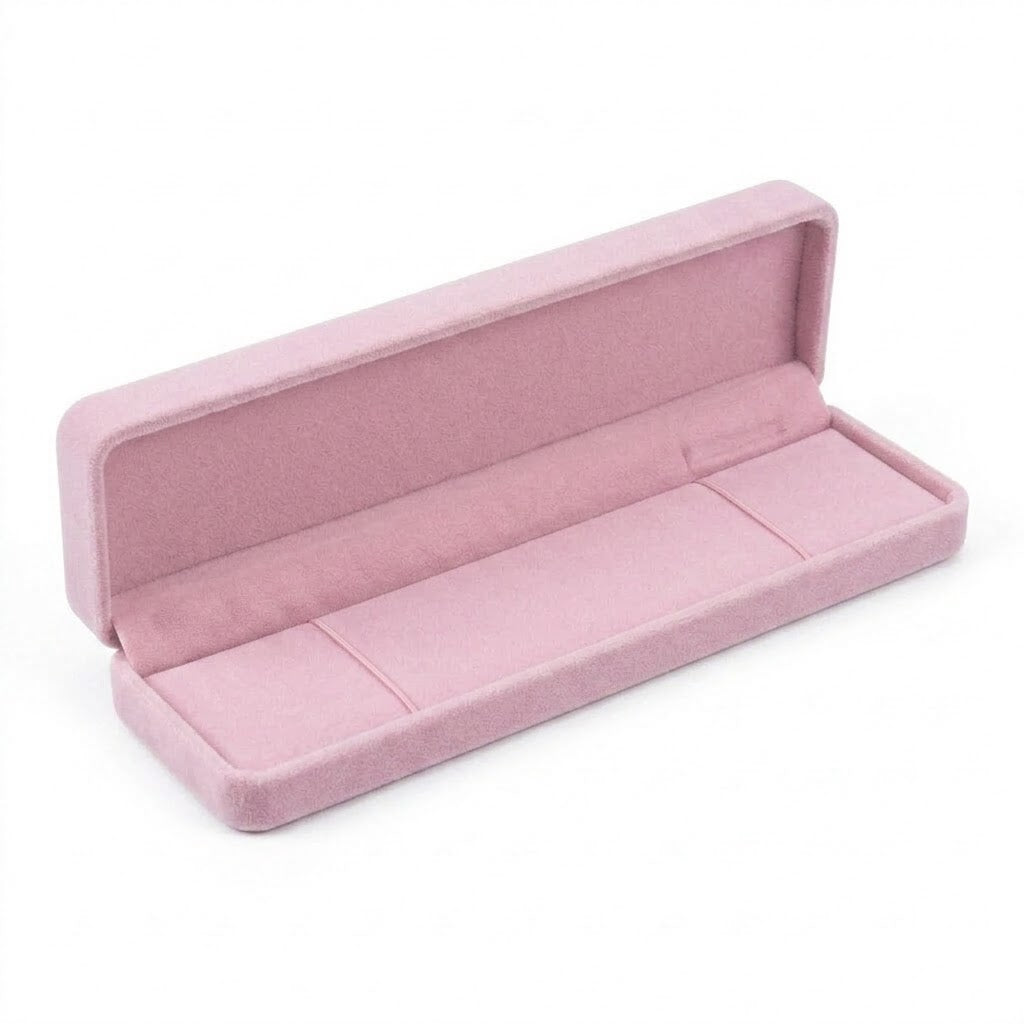 Caja Terciopelo Rosa Grande