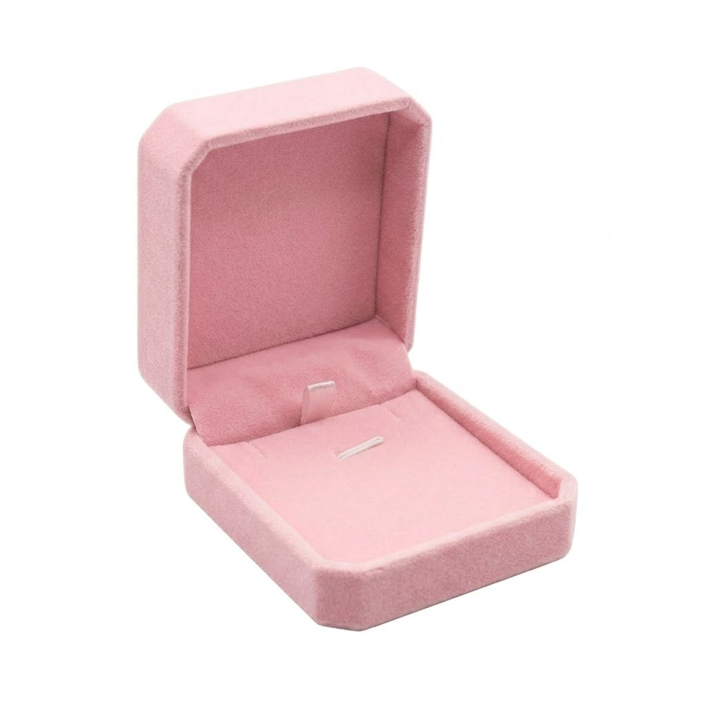 Caja Conjunto Terciopelo Rosa