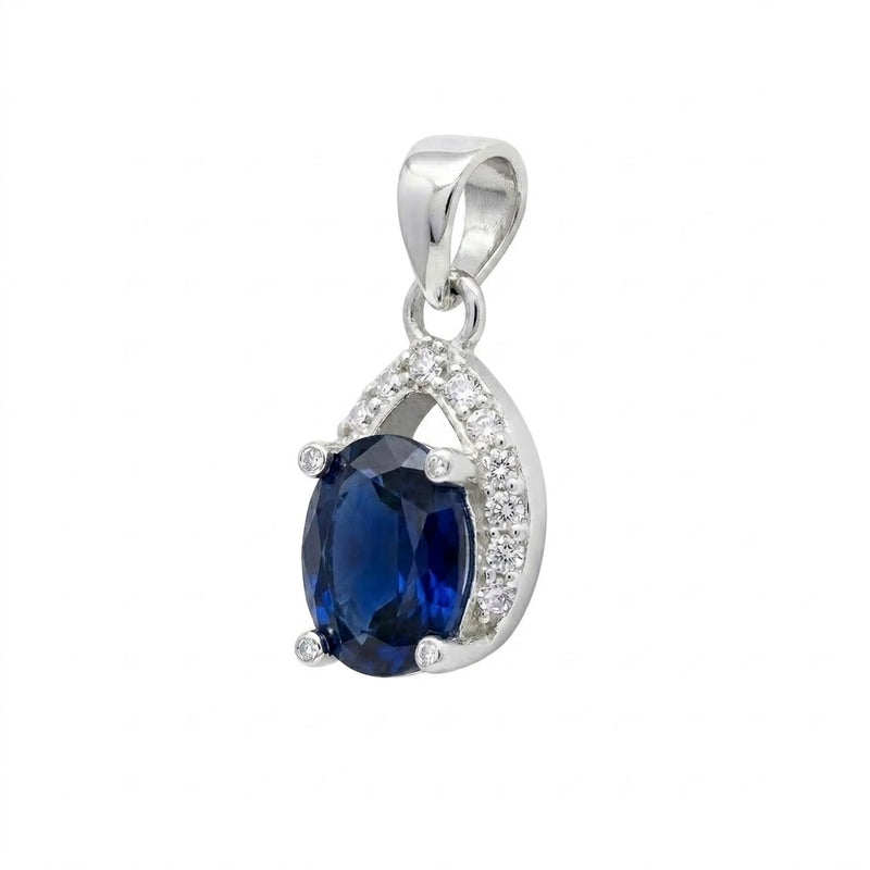 Colgante Circón Azul Ovalado Circones