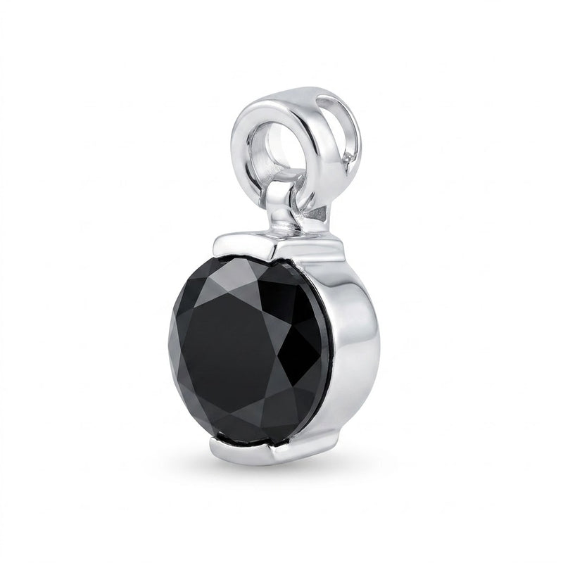 Colgante Circón Negro Circular