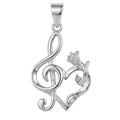 Colgante Corazón Nota Musical Rosa