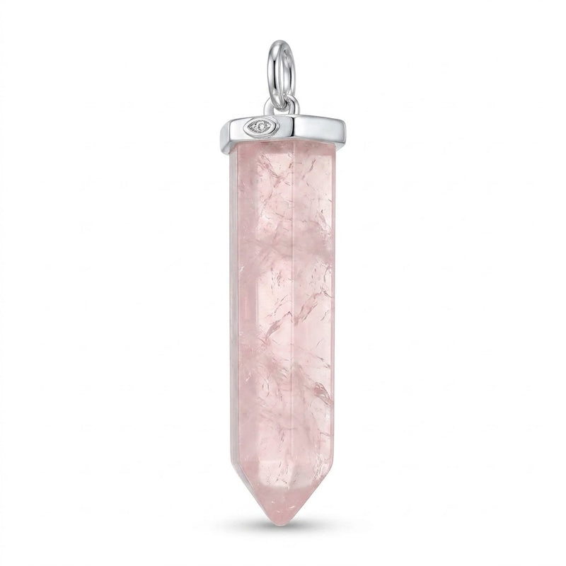 Colgante Cuarzo Rosa Ojo Turco