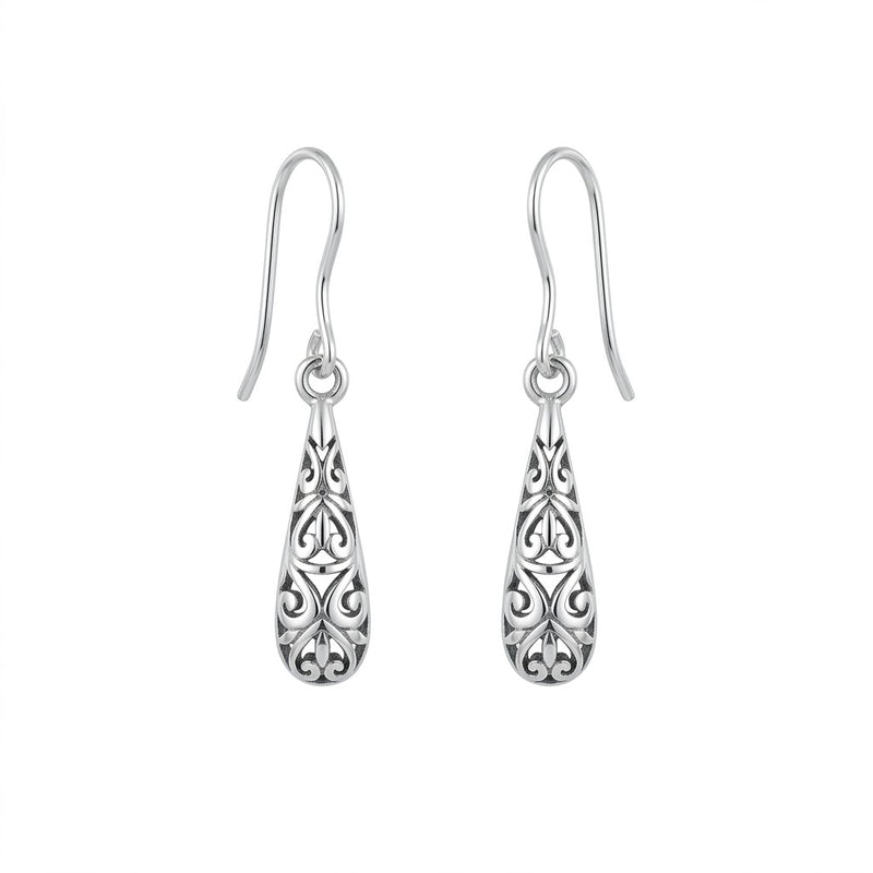 Aros Colgantes Gota Ramas Envejecidos