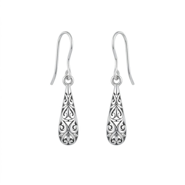 Aros Colgantes Gota Ramas Envejecidos