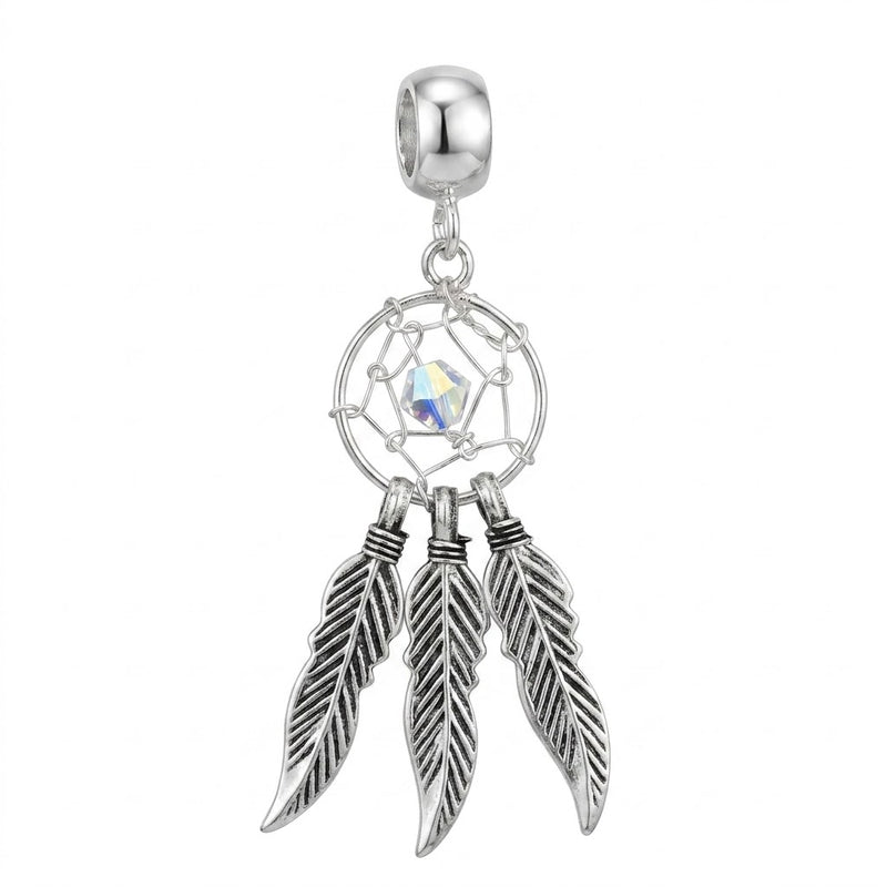 Colgante Mándala 3 Plumas Cristal Swarovski®
