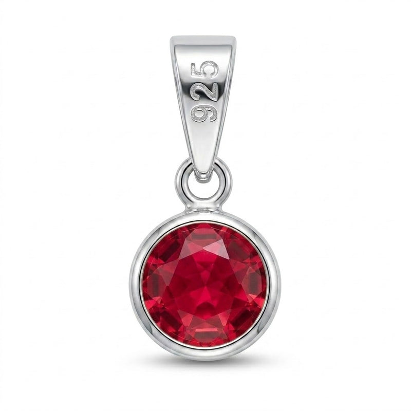 Colgante Punto Luz Circón Rojo
