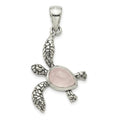 Colgante Tortuga Cuarzo Rosa