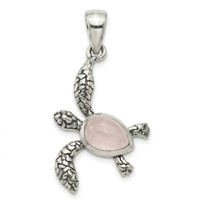 Colgante Tortuga Cuarzo Rosa