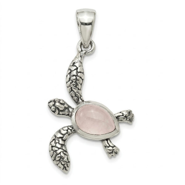 Colgante Tortuga Cuarzo Rosa