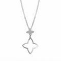 Collar Cadena Grumet + Estrellas 4 Puntas 45 cm