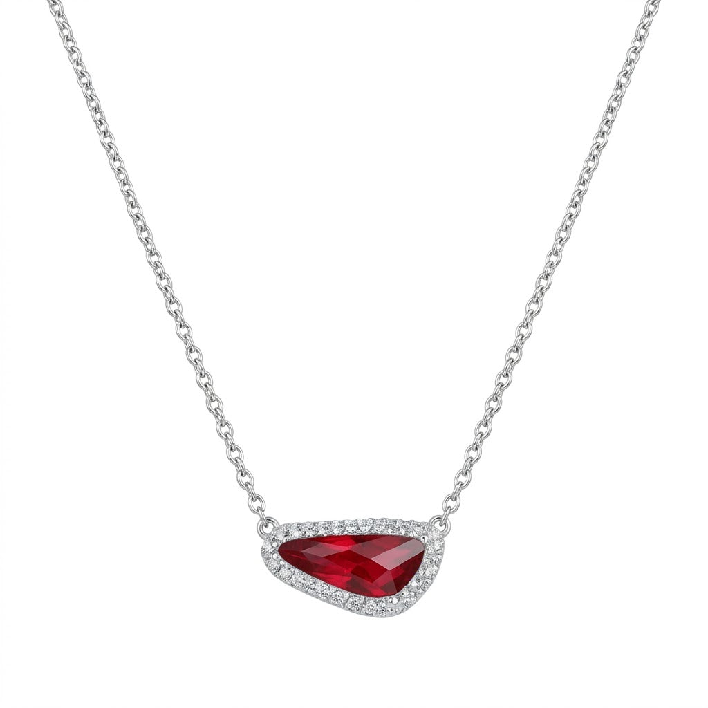 Collar Cadena Tradicional + Colgante Cristales Swarovski 45 cm