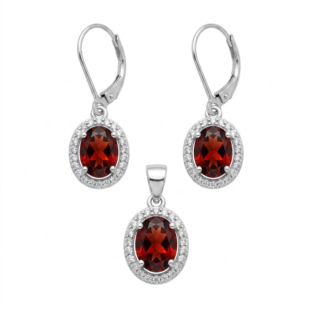 Conjunto Circón Rojo Circones