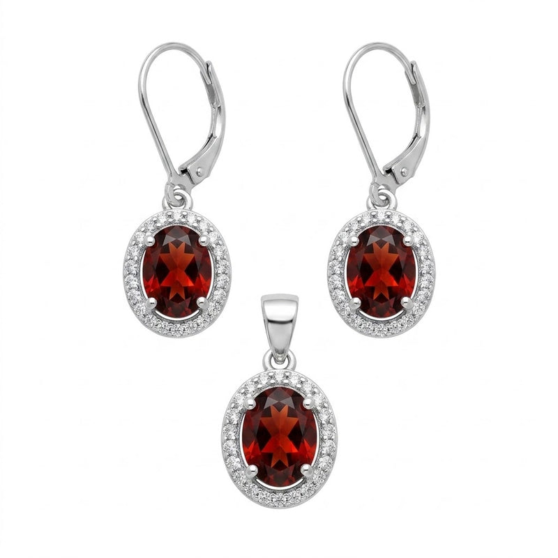 Conjunto Circón Rojo Circones