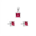 Conjunto Cuadrados Circón Rosa