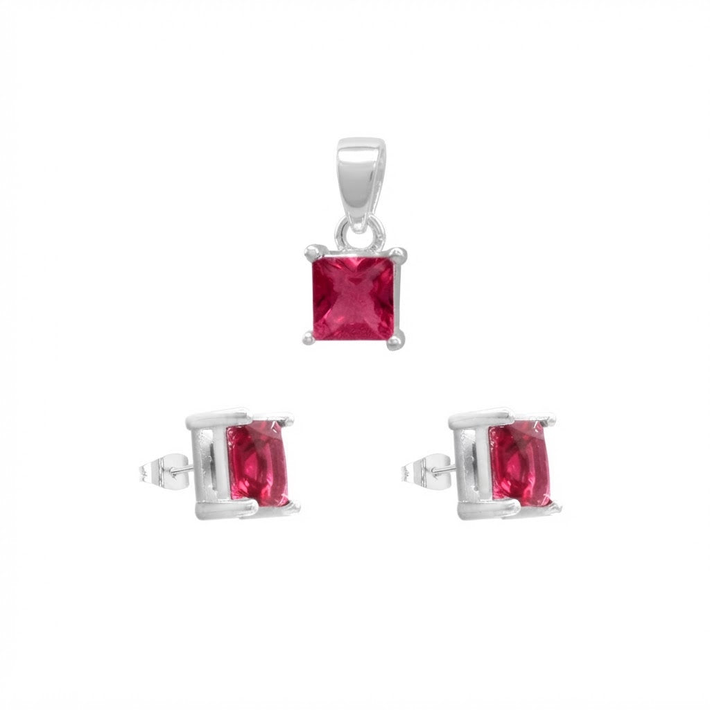Conjunto Cuadrados Circón Rosa