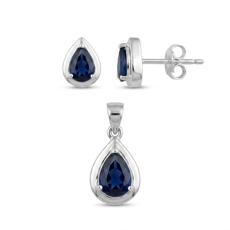 Conjunto Gota Circón Azul