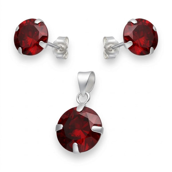Conjunto Circones Circulares Granate