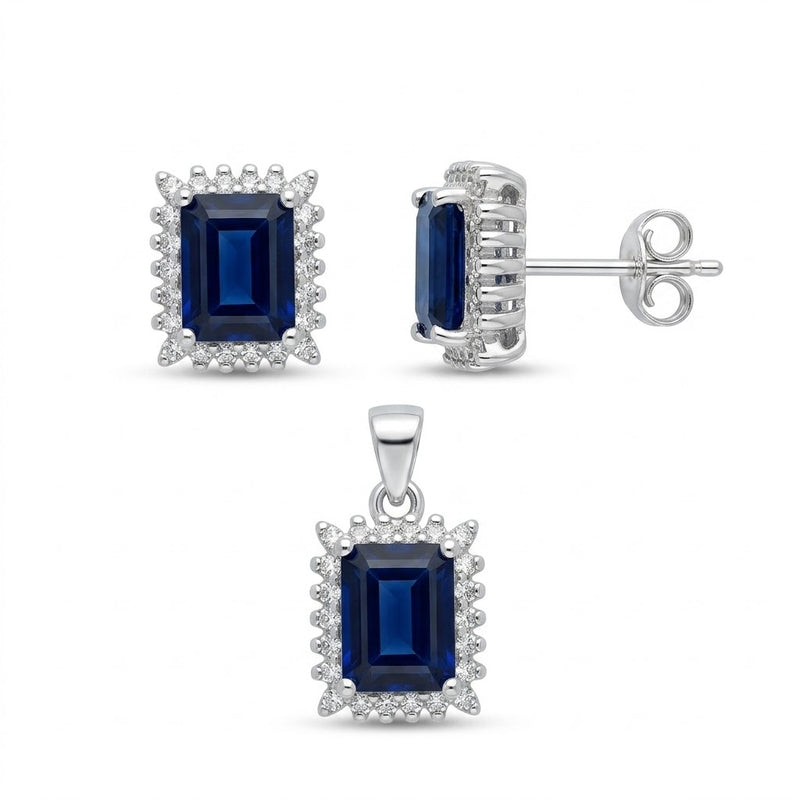 Conjunto Rectangular Circones Azul