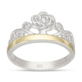 Anillo Corona Flores Circones Lamina Oro