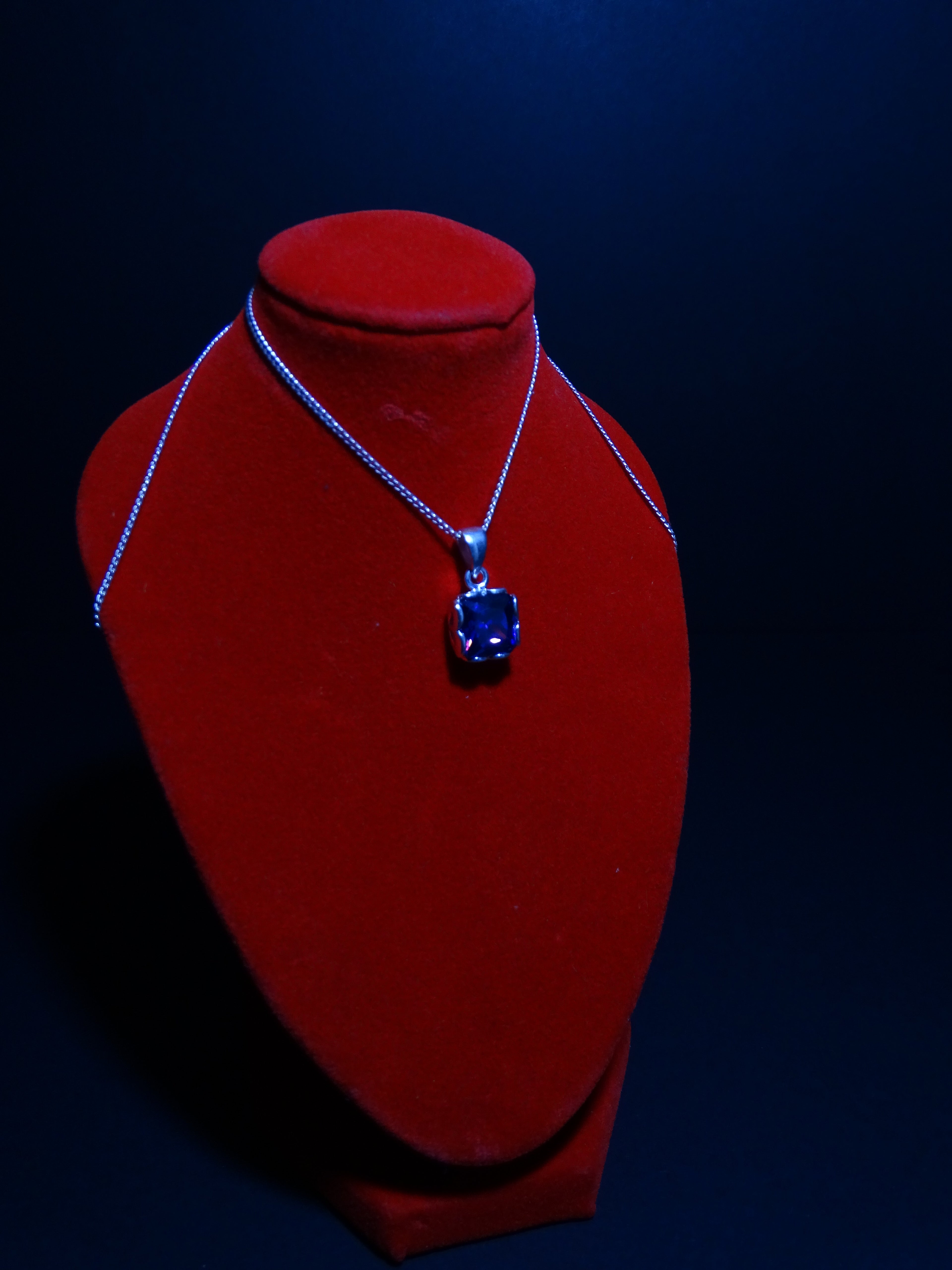 Colgante Piedra Cuadrada Púrpura Plata 925 - Limitado