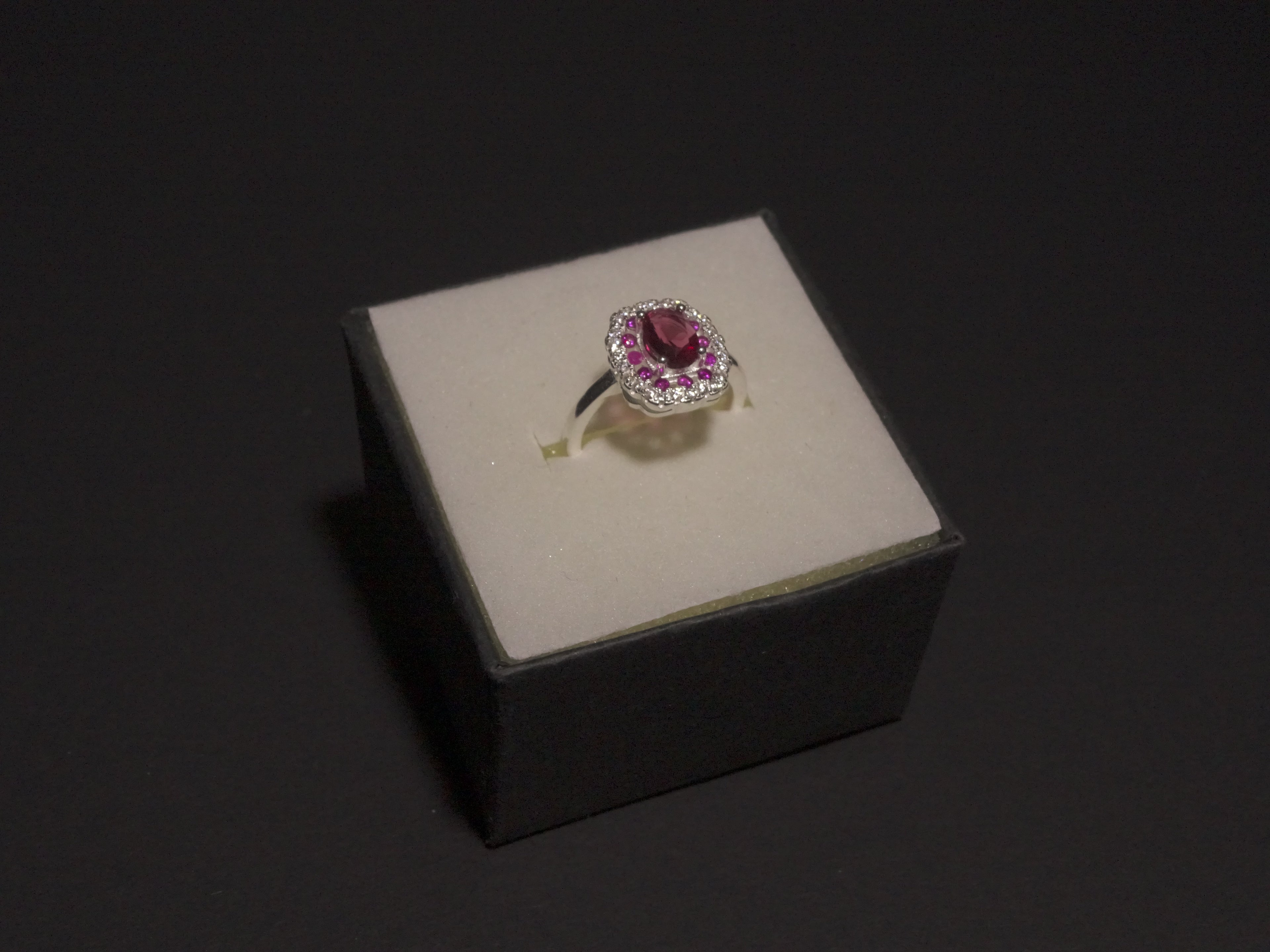 Anillo Piedra Rosada Plata 925 - Limitado