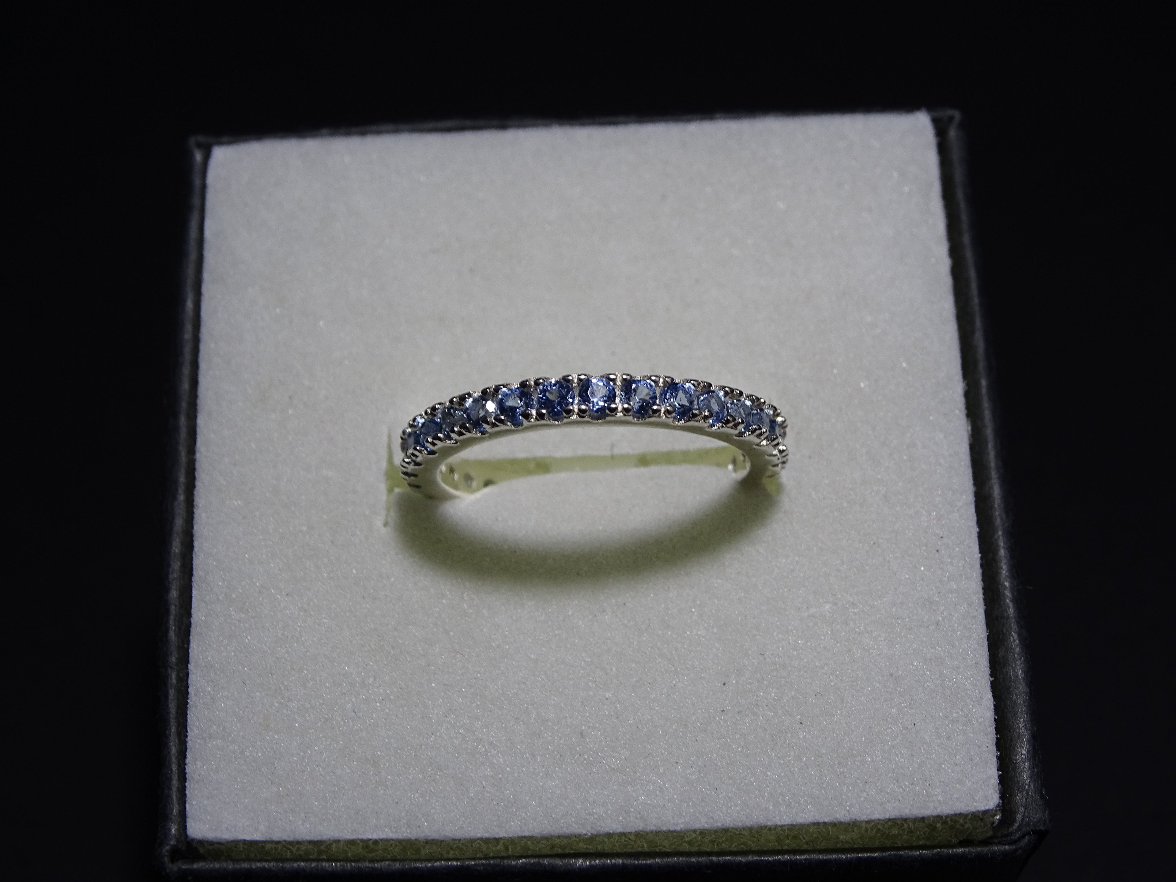 Anillo con Circones Azules Plata 925