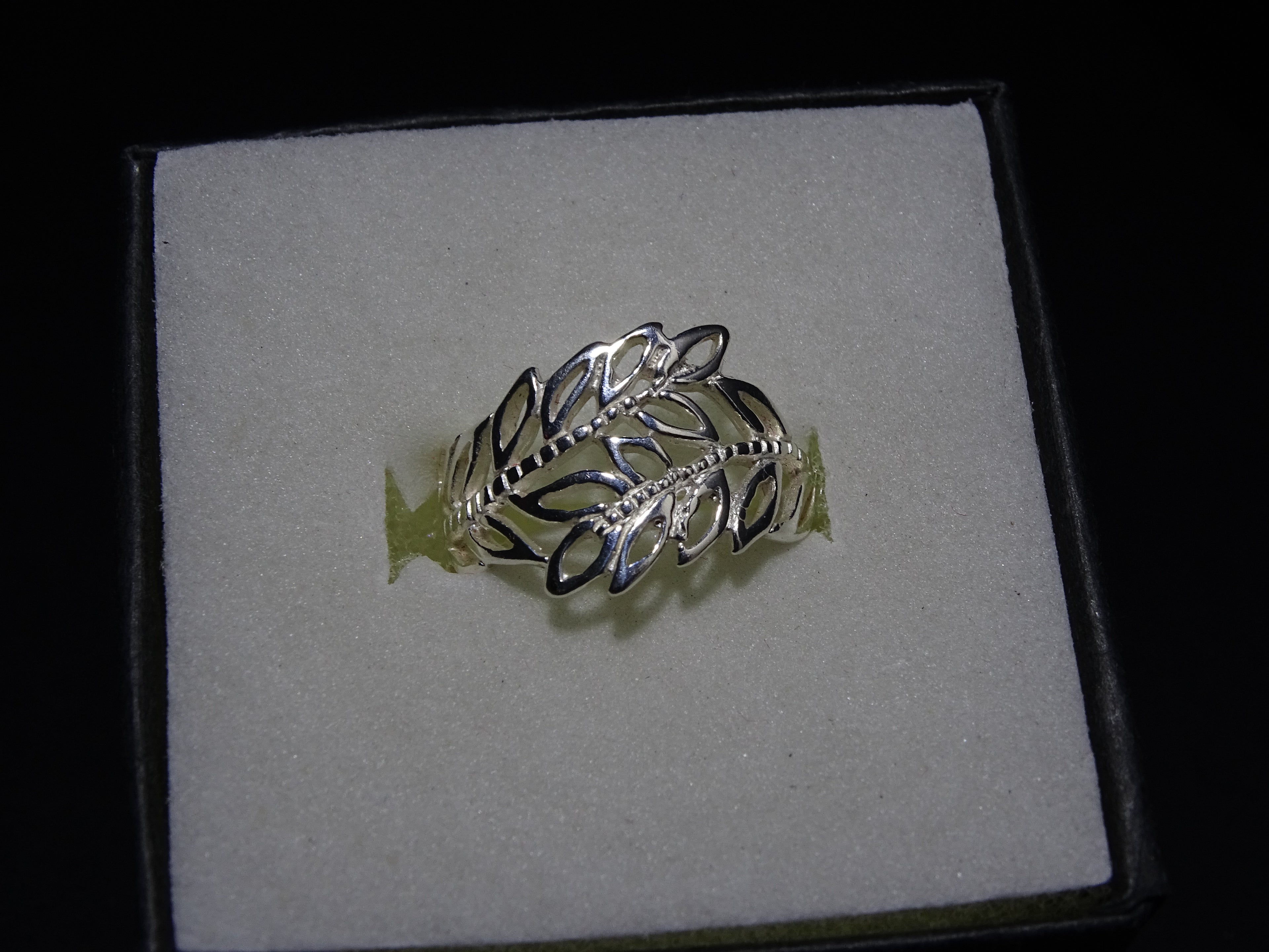 Anillo Rama con Hojas Plata 925