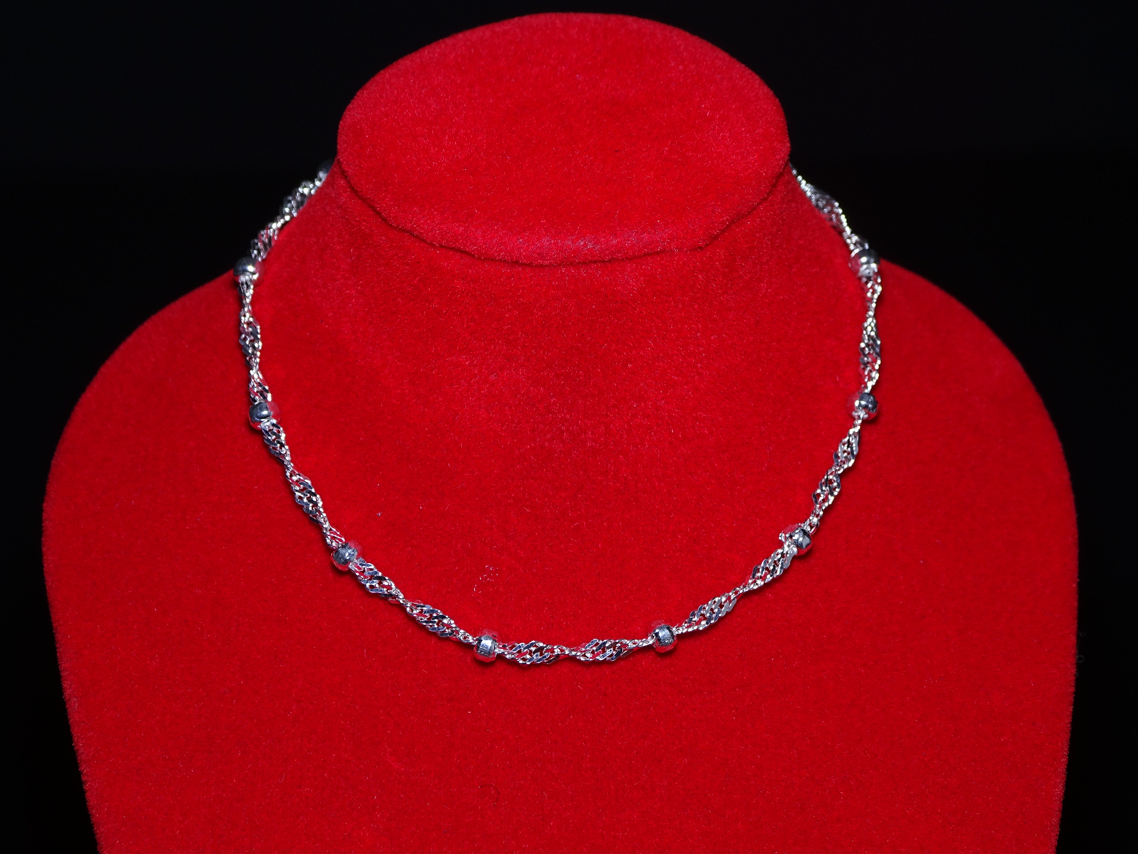 Pulsera Singapur Hexágonos Plata 925