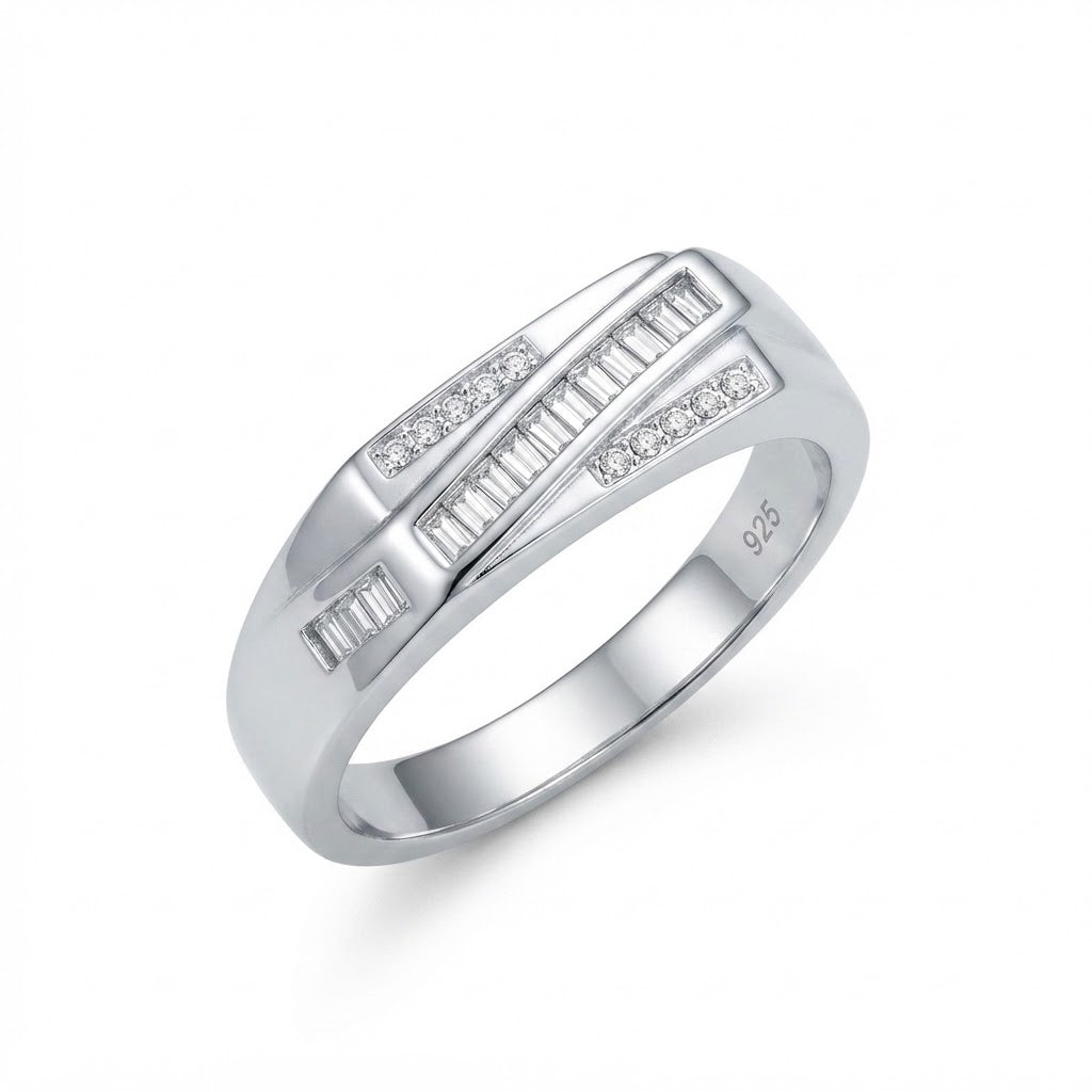 Anillo Medio Sello Circones Rectangulares