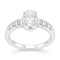 Anillo Solitario Moissanita Microcircones Laterales